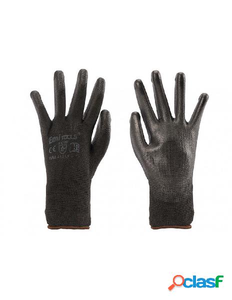 Zorei - 12 paia guanti da lavoro nero taglia m 8 con