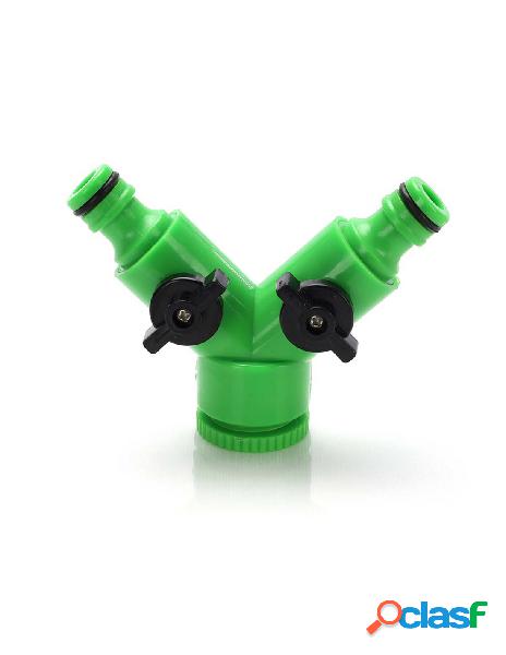 Zorei - raccordo 2 vie sdoppiatore rubinetto da 3/4 con 2