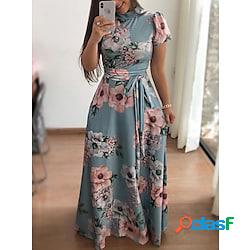 abito casual floreale da donna abito swing abito floreale