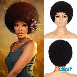 capelli corti parrucche afro ricci per donne nere parrucche