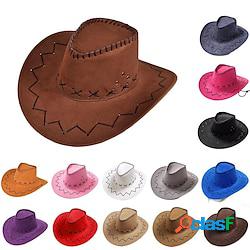 cappello da cowboy occidentale a tesa larga cappello in
