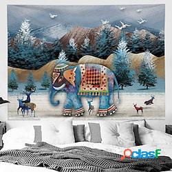 elefante foresta arazzo retrò trippy hippie boho indie wall