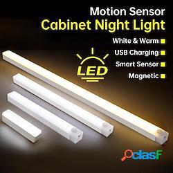 luce notturna a led sensore di movimento pir usb
