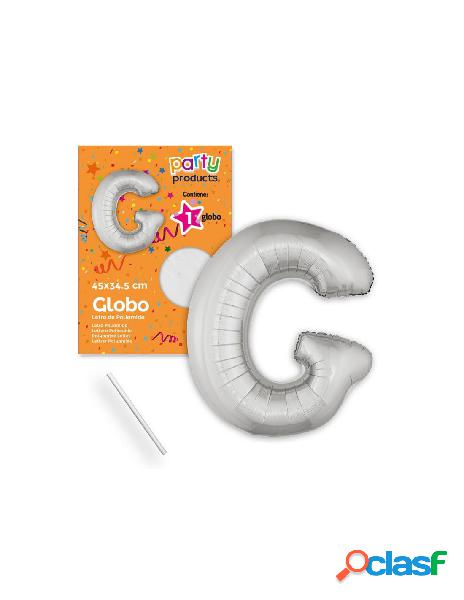 (mylar-poliammide) palloncino lettera g argento 45 x 34,50