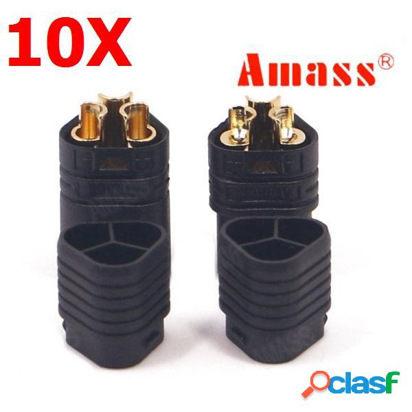 10 paia Amass MT60 Tappo a tre fori Connettore Nero maschio