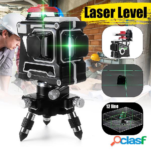 3D 12 Line Blue Light Laser Level LCD Strumento di