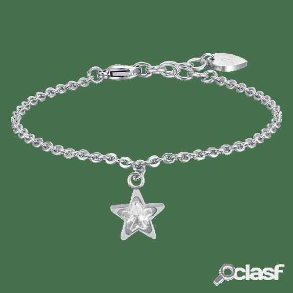 BRACCIALE DONNA IN ACCIAIO CON STELLA PUNTO LUCE BIANCO