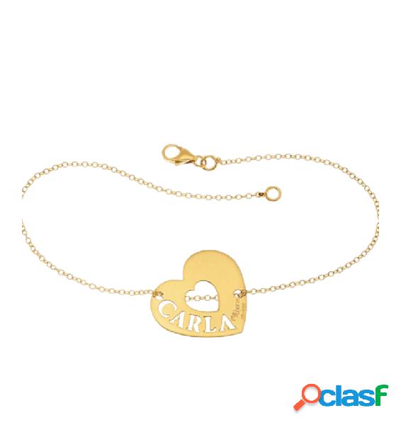 Bracciale con cuore e nome personalizzabile (mod. 25MCR02)