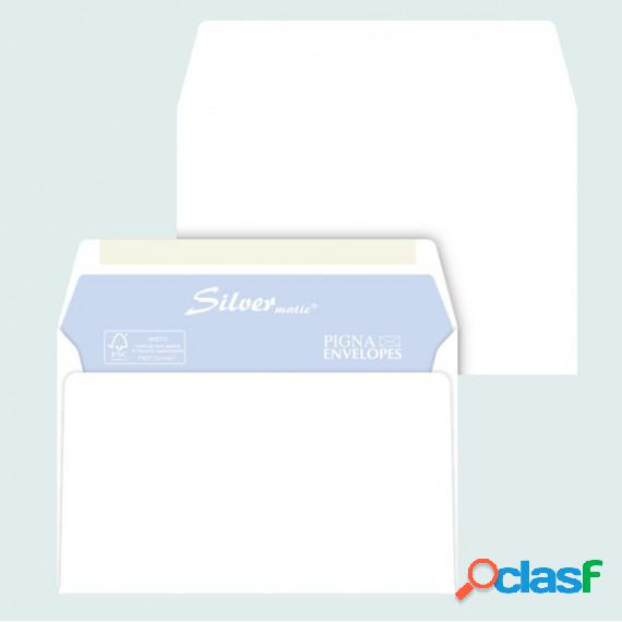 Busta SILVER MATIC FSC - gommata - bianca - senza finestra -