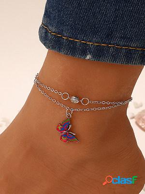 Butterfly Double Layer Anklet