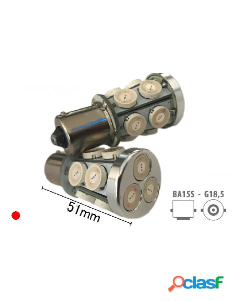 Carall - coppia 2 lampade led ba15s 1156 p21w con 13 smd