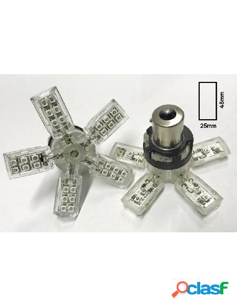 Carall - coppia 2 lampade led ba15s 1156 p21w con 15 smd
