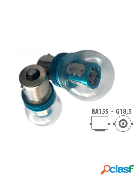 Carall - coppia 2 lampade led ba15s 1156 p21w giallo