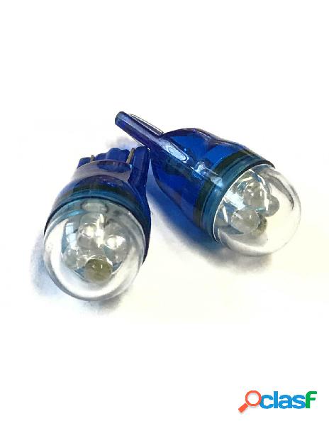 Carall - coppia 2 lampade led t10 con 4 led f3 cappuccio