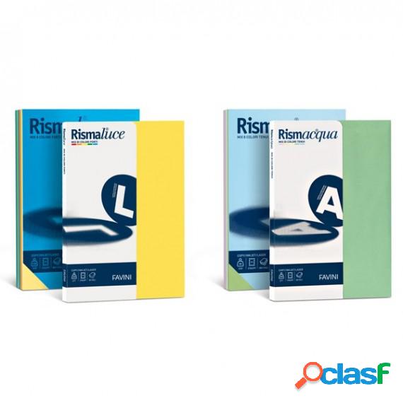 Carta Rismaluce - A4 - 140 gr - mix 6 colori - Favini -