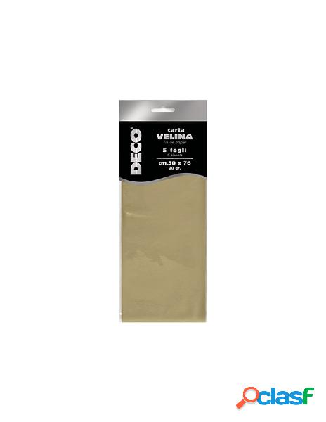 Carta velina metal 20 gr. busta 5 fg. cm.50x76 - oro