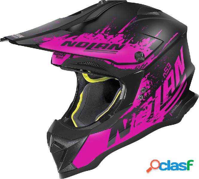 Casco cross Nolan N53 SAVANNAH Nero Opaco Viola