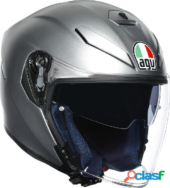 Casco jet AGV K-5 JET MONO in fibra Grigio opaco