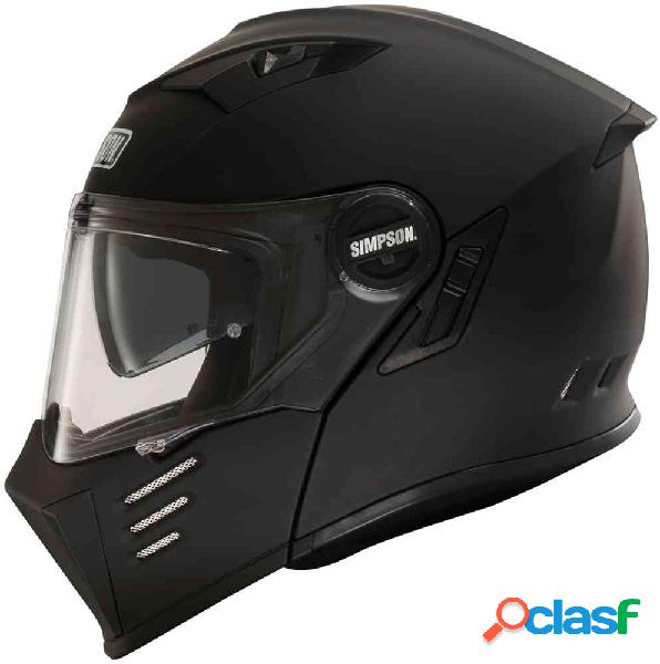 Casco modulare Simpson Darksome V4081 in fibra Nero Opaco
