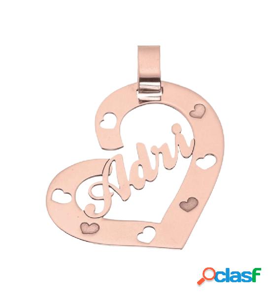 Ciondolo a forma di cuore con nome (mod. AG5AD01) Argento