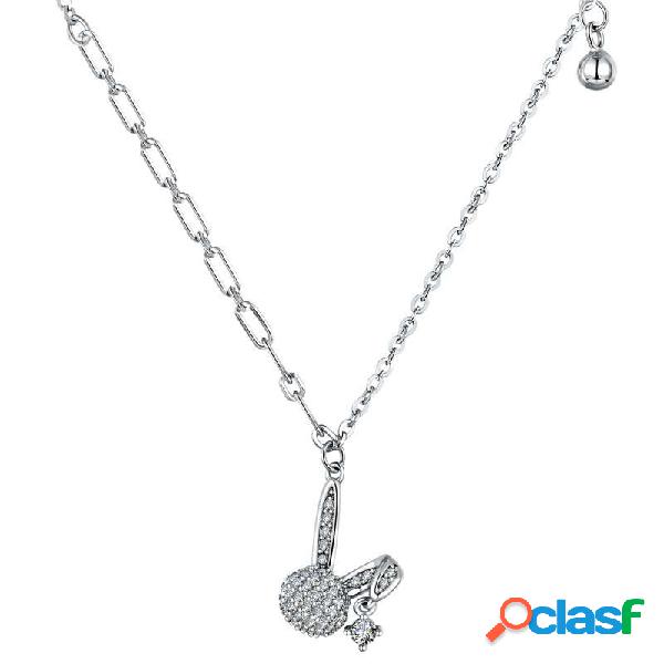 Collana con ciondolo "Coniglio Pasquale" (mod. YC190190WH)