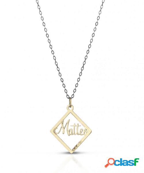 Collana con rombo e nome personalizzabile (mod. 15OPE4)