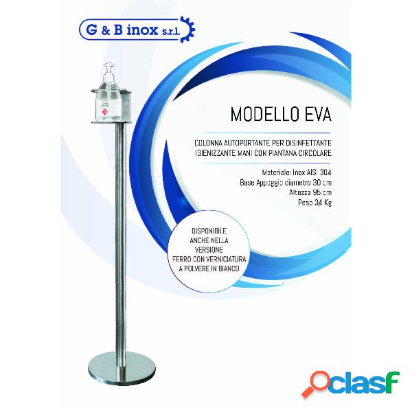 Colonnina piantana per disinfettante da Terra inox Aisi 304