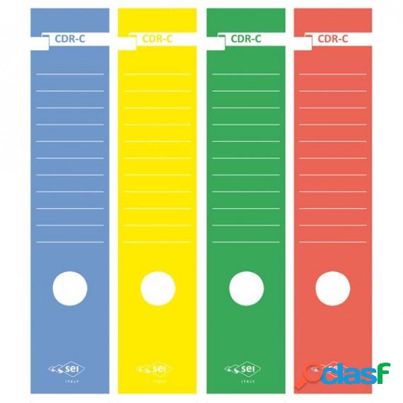 Copridorso CDR C - carta autoadesiva - 7 x 34,5 cm - giallo