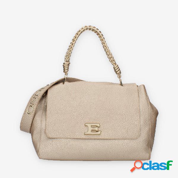 Ermanno Scervino Large Flap Eba Soft Borsa a spalla bronzo