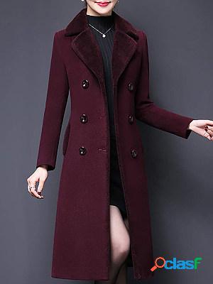 Fall/Winter Elegant Long Sleeve Woolen Coat