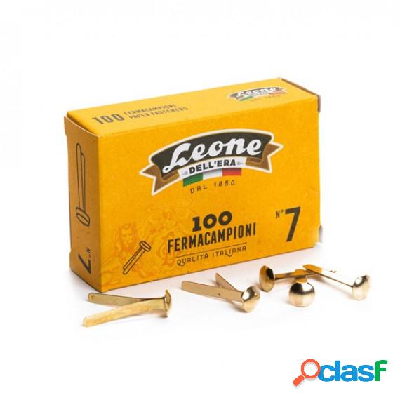 Fermacampioni ottonati - lunghezza 31 mm - n. 7 - Leone -