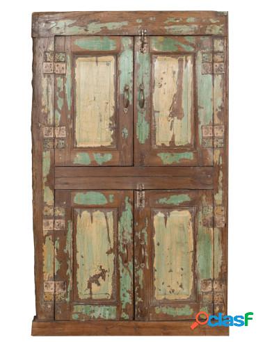Finestra finestrina grata porta in legno massello e in ferro