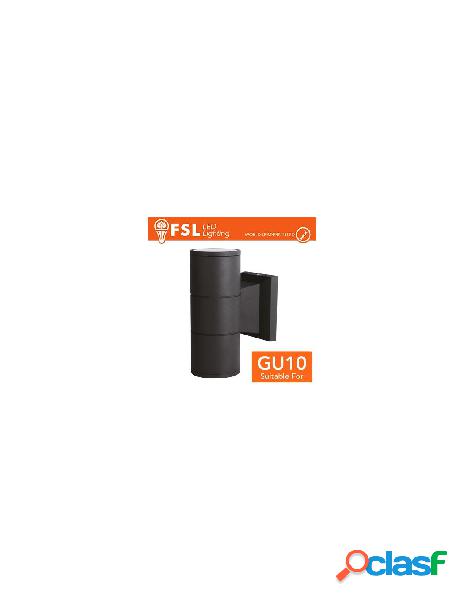 Flagu10 - applique portalampada 2 vie, gu10 ip54 - nero