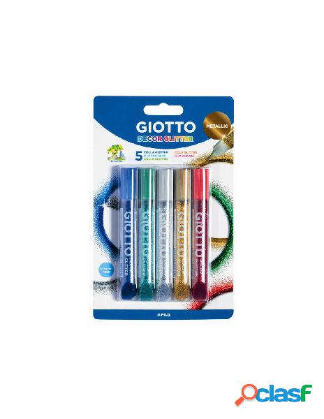 Giotto decor glitter blister 5pz metallic