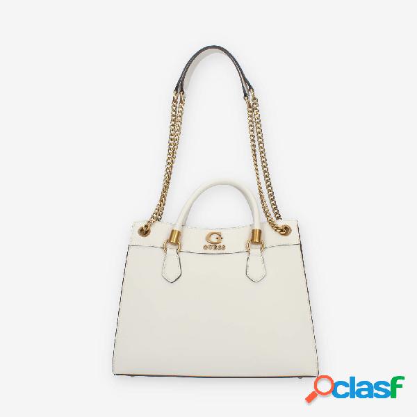 Guess Nell Borsa a spalla a 3 scomparti beige