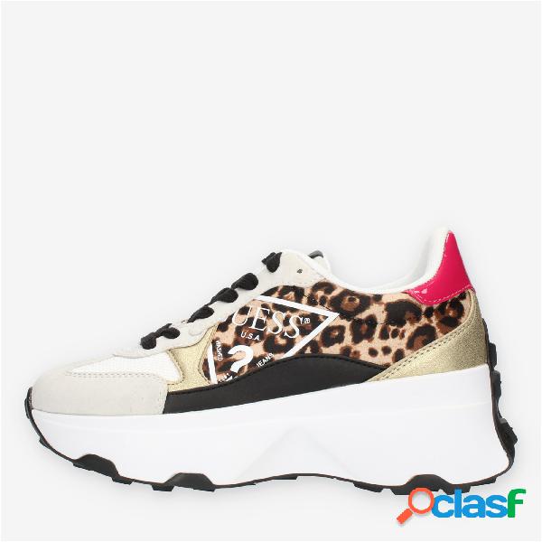 Guess SNEAKERS Alte Donna Multicolore