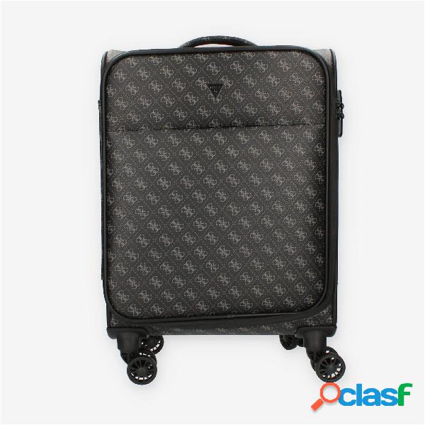 Guess Vezzola Trolley da cabina nero logato a 4 ruote