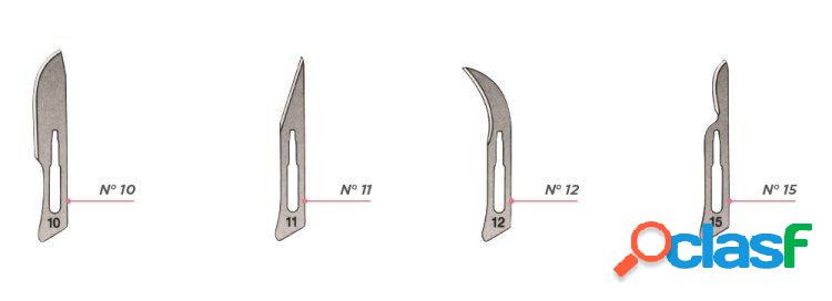Lame sterili monouso per manico n3 - in acciaio al carbonio