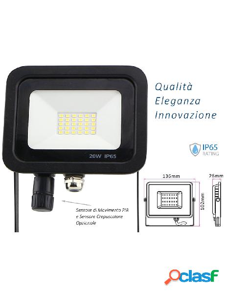 Ledlux - faro led flood light slim 20w ip65 bianco neutro