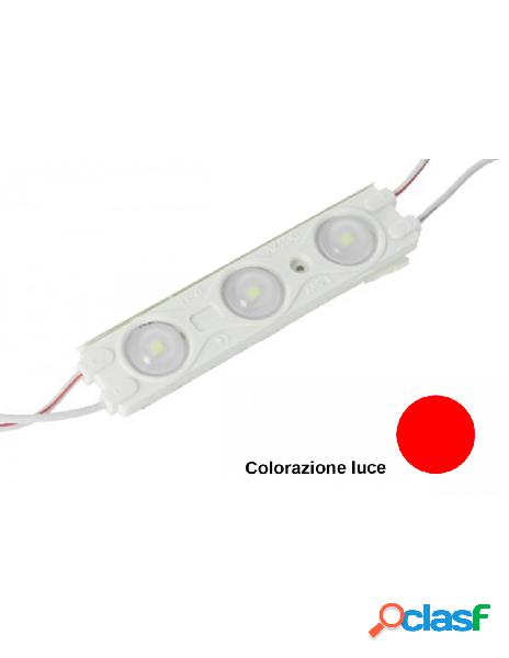 Ledlux - modulo mattone led 3 smd 2835 colore rosso 12v ip67