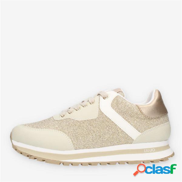 Liu Jo Wonder 501 Sneakers da donna beige glitterate