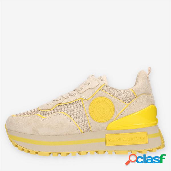 Liu Jo Wonder 52 Sneakers da donna beige e gialle