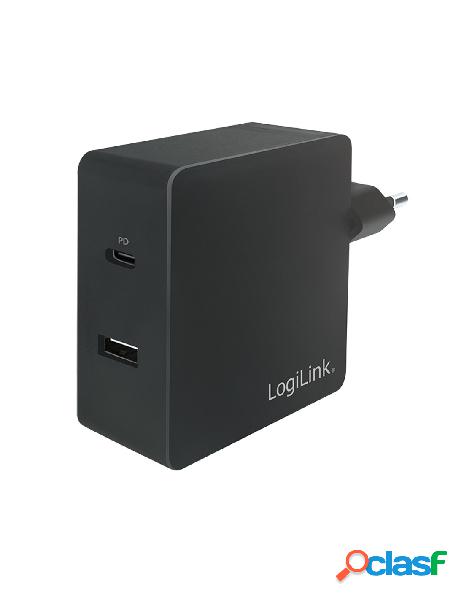 Logilink - caricatore da muro usb-c&trade e usb tipo a 65w