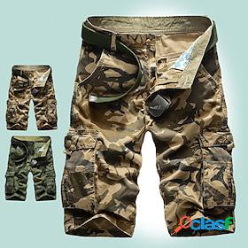 Mens Cargo Shorts Shorts Hiking Shorts Camouflage Zipper