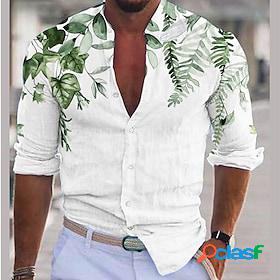 Mens Linen Shirt Shirt Button Up Shirt Summer Shirt Casual