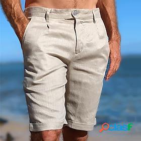 Mens Shorts Linen Shorts Summer Shorts Beach Shorts Plain