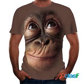 Mens Tee T shirt Shirt Graphic Orangutan Animal 3D Print