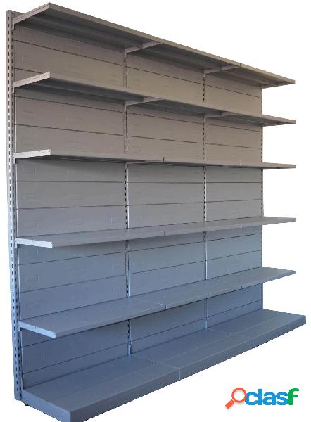 Modulo aggiuntivo scaffale verniciato alluminio da negozio