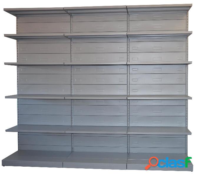 Modulo aggiuntivo scaffale verniciato alluminio per negozio