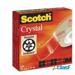 Nastro adesivo Crystal 600 - 66 m x 19 mm - trasparente -
